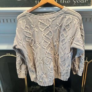 Talbots cream cableknit sweater